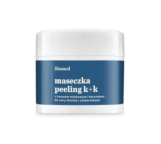 Fitomed Maseczka-peeling K+K z kwasem mlekowym i korundem do cery tłustej z zaskórnikami (50 g)
