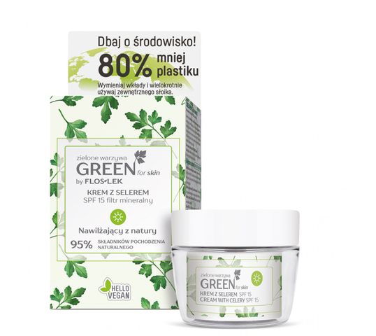 Floslek Green for Skin Krem z selerem na dzień SPF15 nawilżający Eco Zestaw (50 ml)