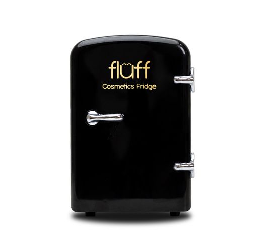 Fluff Cosmetics Fridge lodówka kosmetyczna ze złotym logo Czarna