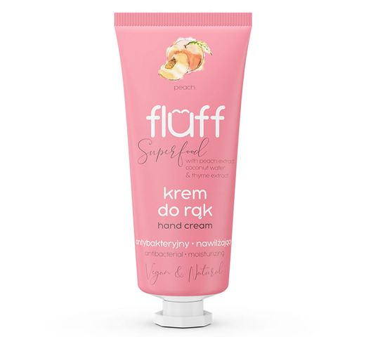 Fluff – Superfood Hand Cream antybakteryjny krem do rąk Brzoskwinia (50 ml)