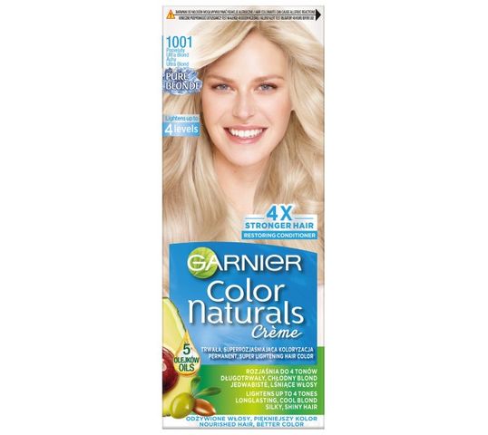 Garnier Color Naturals Creme farba do włosów nr 11001 Popielaty Ultra Blond