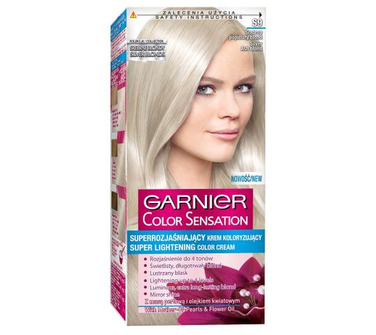 Garnier Color Sensation farba do włosów S 9 Srebrny Popielaty Blond