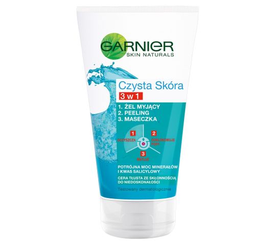 Garnier Czysta Skóra 3w1 żel myjący, peeling, maseczka (150 ml)