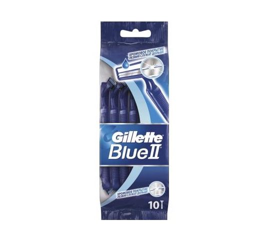 Gillette Blue II Chromium jednorazowe maszynki do golenia dla mężczyzn 10szt