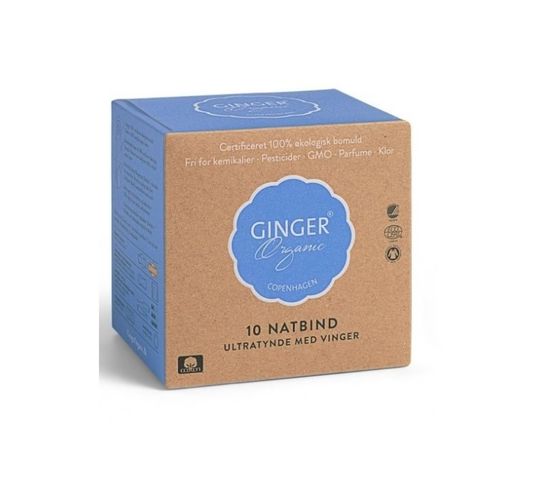 Ginger Organic Podpaski na noc (10 szt.)