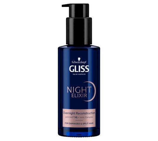 Gliss Night Elixir Reconstruction regenerująca kuracja na noc bez spłukiwania do włosów zniszczonych i rozdwojonych końcówek (100 ml)