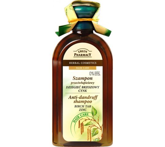 Green Pharmacy Szampon do włosów przeciwłupieżowy dziegieć cynk (350 ml)