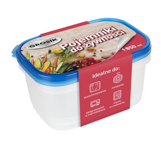 Grosik Pojemniki na żywność 1850ml  2szt