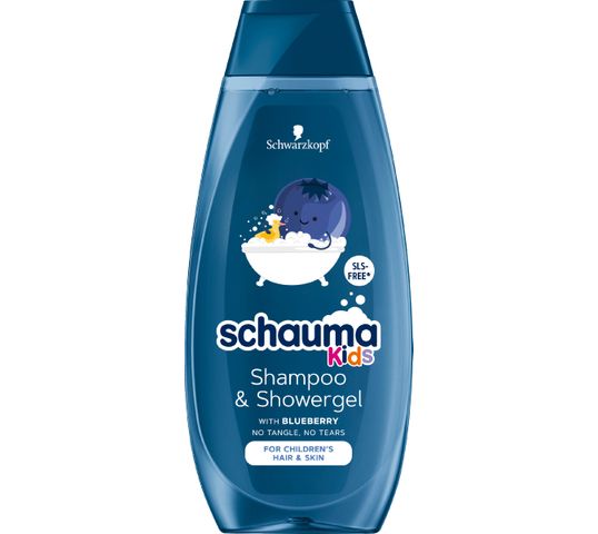 Schauma Kids szampon do włosów i żel pod prysznic dla chłopców z ekstraktem z borówki (400 ml)