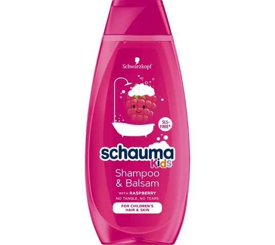 Schauma Kids szampon i odżywka do włosów dla dziewczynek z ekstraktem z maliny (400 ml)