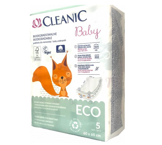 Cleanic Baby Organic Podkłady jednorazowe dla niemowląt (5 szt.)