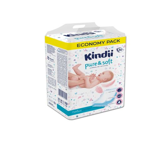 Kindii Pure&Soft Podkłady jednorazowe dla niemowląt (30 szt.)