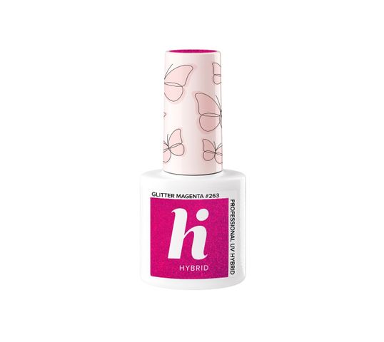 Hi Hybrid – lakier hybrydowy 263 Glitter Magent (5 ml)