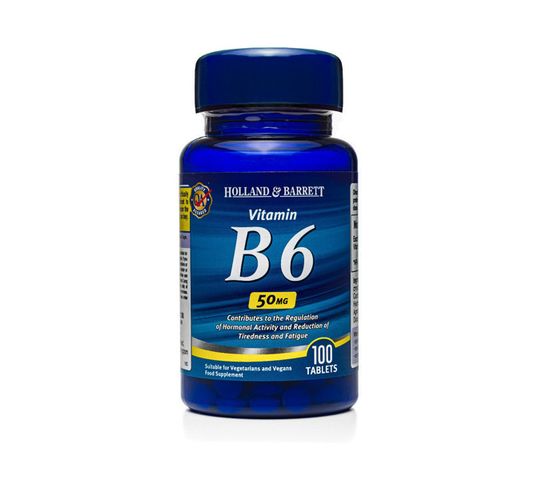 Holland & Barrett Witamina B6 50mg suplement diety 100 tabletek