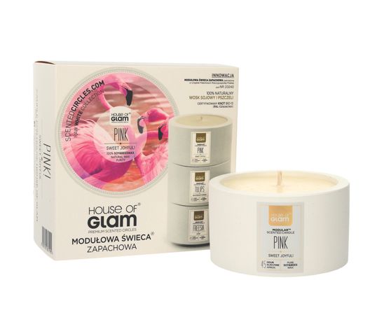 House Of Glam Modułowa Świeca zapachowa Sweet Joyful Pink 200 g