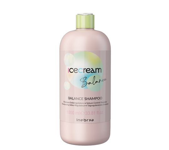 Inebrya Ice Cream Balance Shampoo szampon do włosów przetłuszczających się (1000 ml)