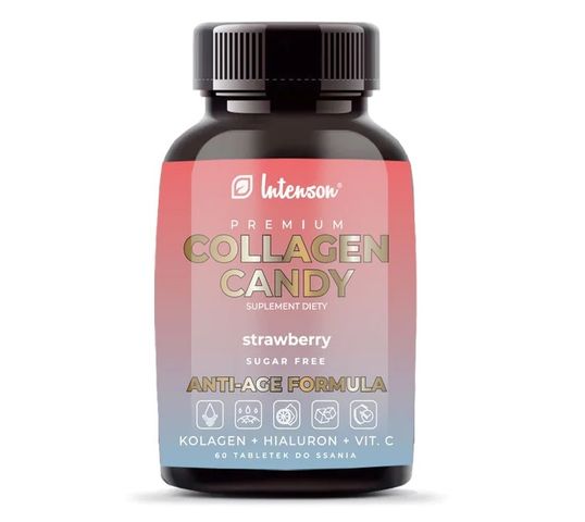 Intenson Collagen Candy suplement diety o smaku truskawkowym 60 tabletek do ssania