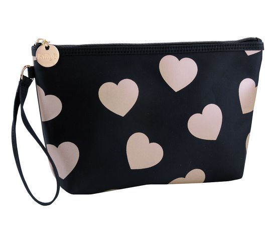 KillyS Romantic Hearts kosmetyczka średnia Czarna (1 szt.)