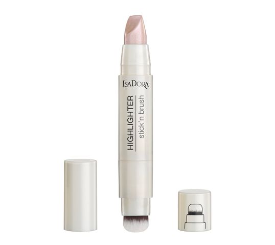 Isadora Highlighter Stick'n Brush rozświetlacz w sztyfcie 22 Pink Pearl 3.8g