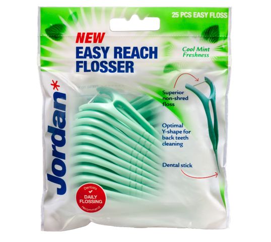 Jordan Easy Reach Flosser nici dentystyczne i wykałaczki 2w1 25 szt