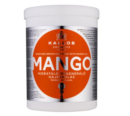 Kallos KJMN Moisture Repair Hair Mask With Mango Oil maska do włosów z olejem Mango 1000ml