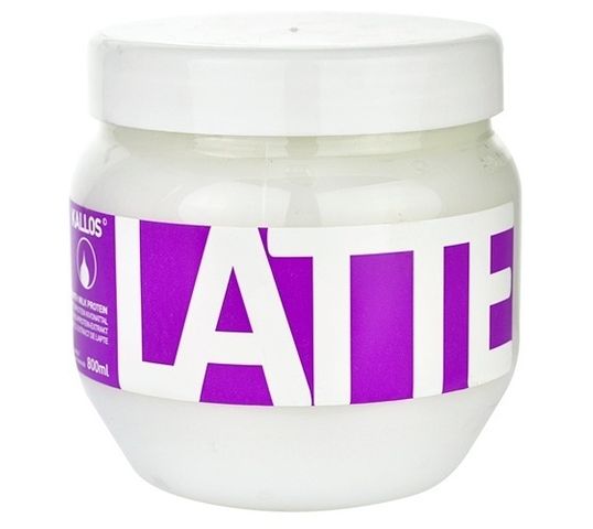 Kallos Latte Hair Mask With Milk Protein maska do włosów zniszczonych zabiegami chemicznymi 800ml