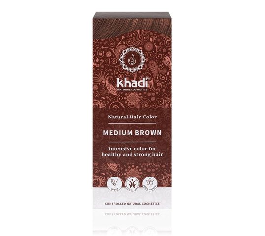 Khadi Natural Hair Colour henna do włosów Średni Brąz (100 g)