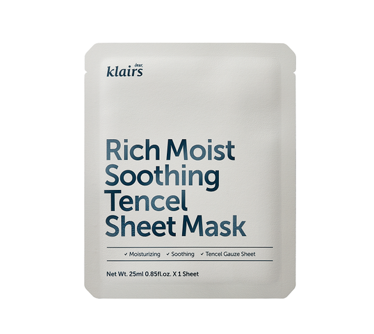 Klairs Rich Moist Soothing Tencel Sheet Mask regenerująca maska bawełniana na twarz 25ml