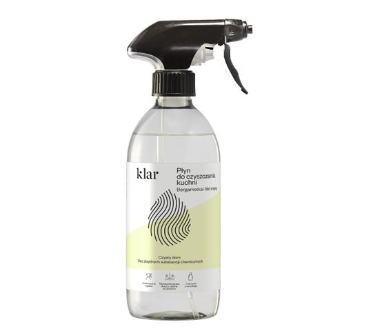 Klar – Płyn do czyszczenia kuchni Bergamotka i Liść Mięty (500ml)