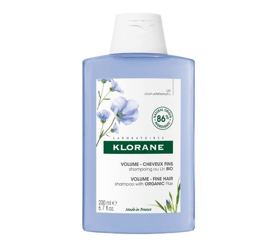 Klorane Volume Shampoo szampon z lnem nadający objętości 200ml