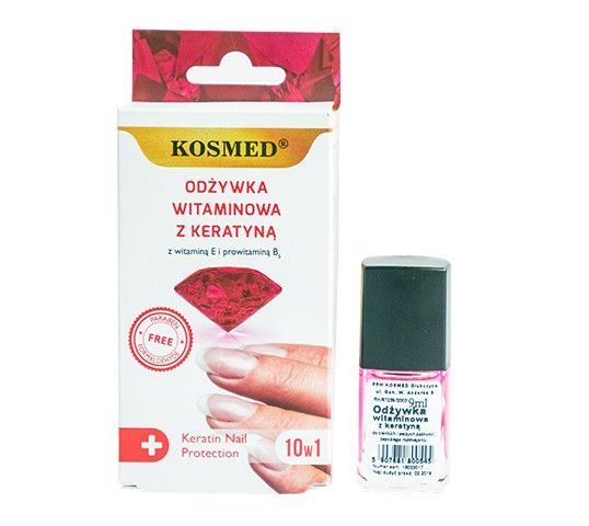 Kosmed odżywka do paznokci witaminowa z keratyną (10w1 9 ml)