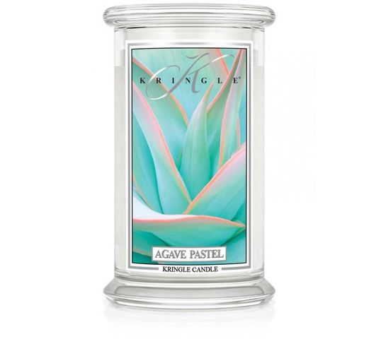 Kringle Candle duża świeca zapachowa z dwoma knotami - Agave Pastel (623 g)