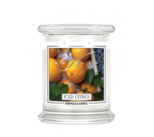 Kringle Candle średnia świeca zapachowa z dwoma knotami - Iced Citrus (411 g)