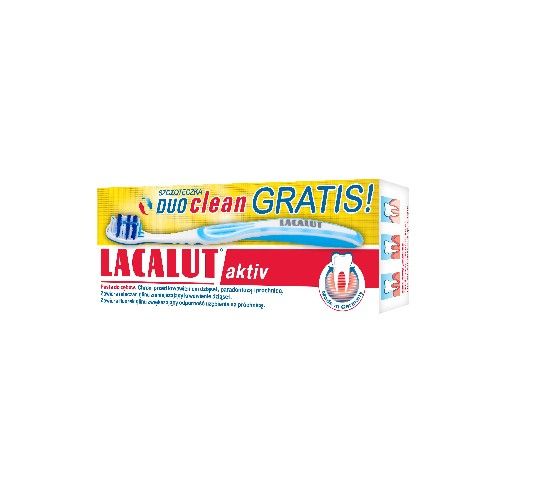 Lacalut Activ pasta do zębów parodontoza 75 ml szczoteczka duo clean 1 szt.