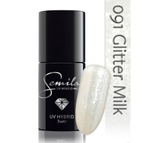 Lakier hybrydowy Semilac 091 Glitter Milk transparentny 7 ml