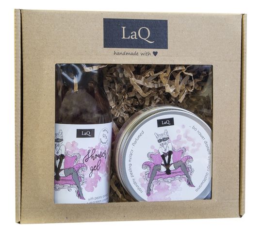 LaQ zestaw kosmetyków dla kobiet Kocica peeling myjący + żel pod prysznic