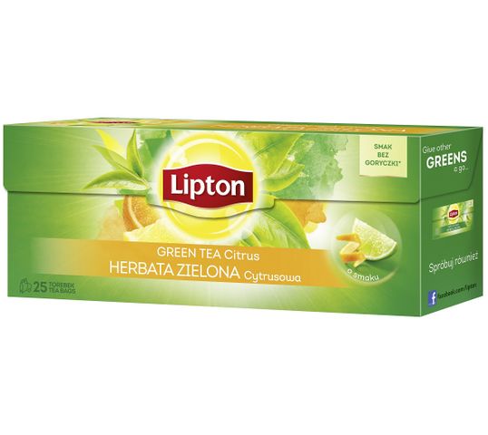 Lipton Green Tea herbata zielona Cytryna 25 torebek 32,5g