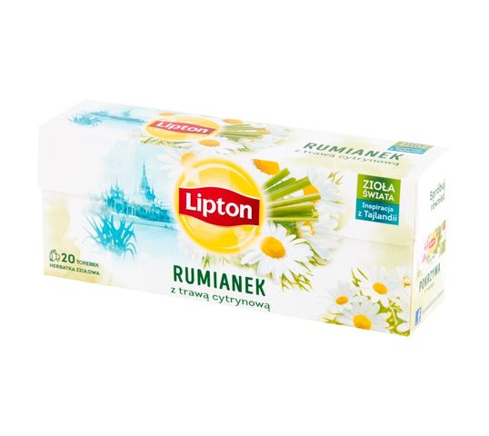 Lipton Herbata ziołowa Rumianek z Trawą Cytrynową 20 torebek 20g