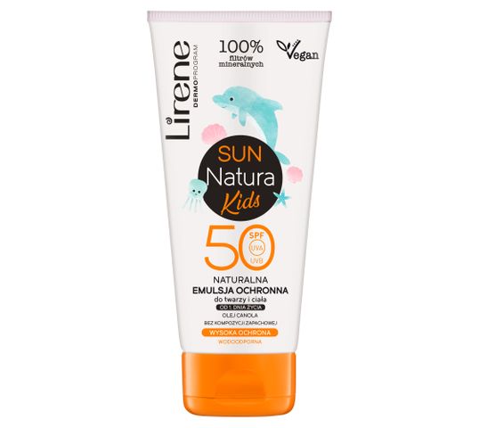 Lirene Sun Natura Kids SPF50 naturalna emulsja ochronna do twarzy i ciała dla dzieci (100 ml)