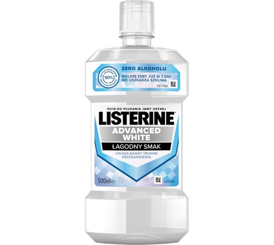 Listerine Advanced White płyn do płukania jamy ustnej Mild Taste (500 ml)