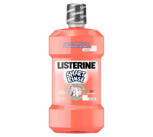 Listerine Smart Rinse płyn do płukania jamy ustnej dla dzieci od 6 roku życia Mild Berry (250 ml)