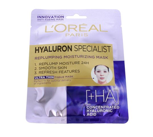 L'Oreal Dermo Hyaluron Specjalist – maska na tkaninie nawilżająco-wypełniająca (30 g)