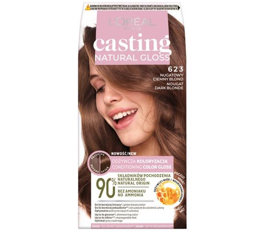 L'Oreal Paris Casting Natural Gloss farba do włosów 623 Nugatowy Ciemny Blond