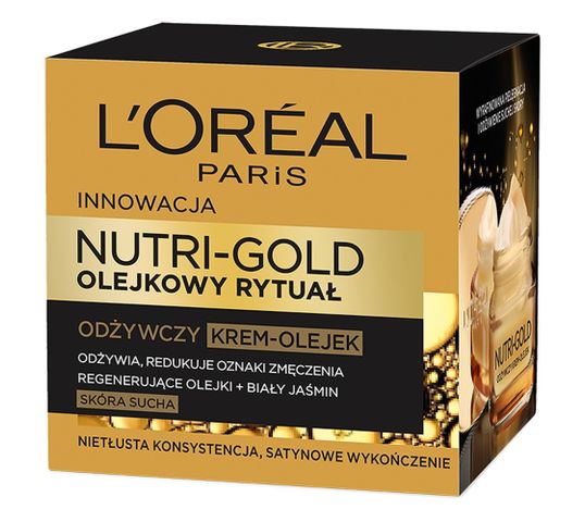 L'Oreal Paris Olejkowy Rytuał Nutri Gold – krem-olejek do twarzy odżywczy (50 ml)