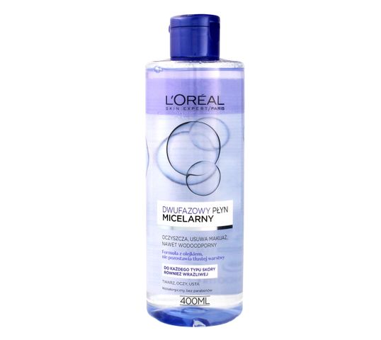 L'Oreal Skin Expert płyn micelarny dwufazowy cera każdego typu (400 ml)