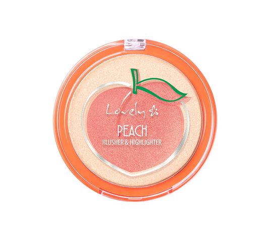 Lovely Peach Blusher & Highlighter rozświetlające duo do twarzy (7 g)