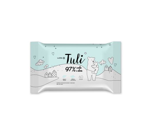 Luba Tuli nawilżane chusteczki dla dzieci i niemowląt 97% woda i aloes (60 szt.)