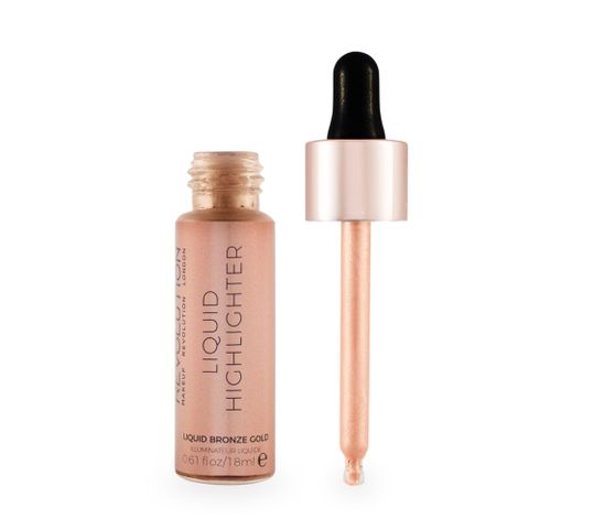 Makeup Revolution Liquid Highlighter – rozświetlacz w płynie Bronze Gold (18 ml)