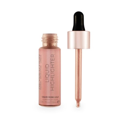 Makeup Revolution Liquid Highlighter – rozświetlacz w płynie Rose Gold (18 ml)
