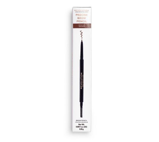 Makeup Revolution Pro Microblading Precision – kredka do brwi Eyebrow Pencil Medium Brown (1 szt.)